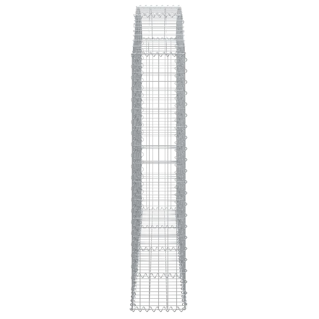 vidaXL Arched Gabion Basket 200x30x140/160 cm Galvanised Iron