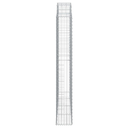 vidaXL Arched Gabion Basket 200x30x200/220 cm Galvanised Iron