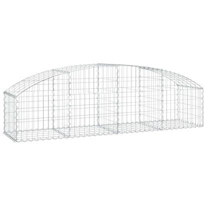 vidaXL Arched Gabion Basket 200x50x40/60 cm Galvanised Iron