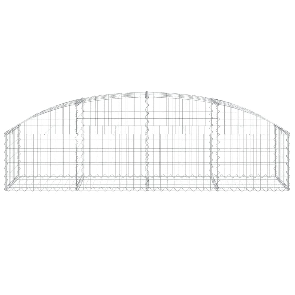 vidaXL Arched Gabion Basket 200x50x40/60 cm Galvanised Iron