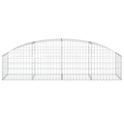 vidaXL Arched Gabion Basket 200x50x40/60 cm Galvanised Iron