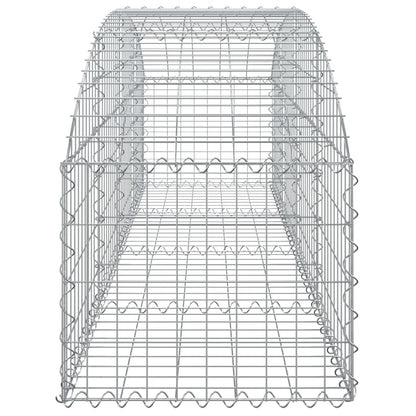 vidaXL Arched Gabion Basket 200x50x40/60 cm Galvanised Iron
