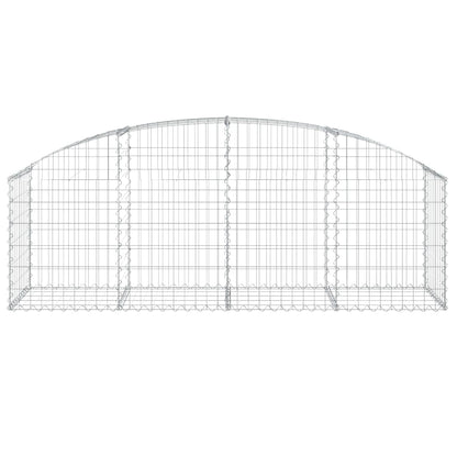 vidaXL Arched Gabion Basket 200x50x60/80 cm Galvanised Iron