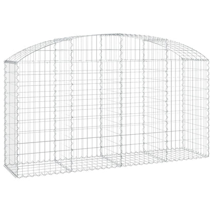 vidaXL Arched Gabion Basket 200x50x100/120 cm Galvanised Iron