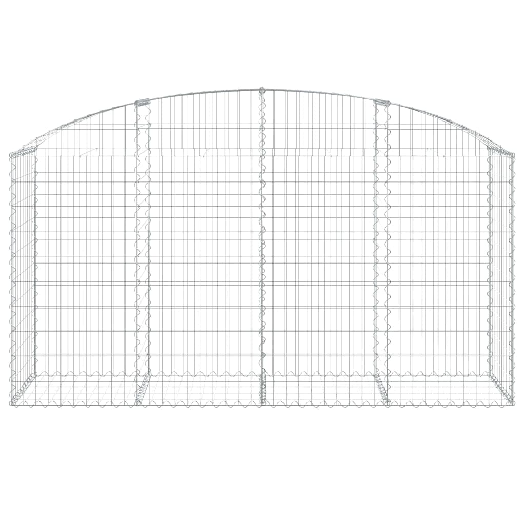 vidaXL Arched Gabion Basket 200x50x100/120 cm Galvanised Iron