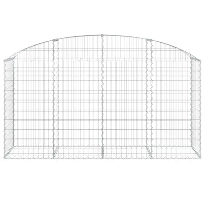 vidaXL Arched Gabion Basket 200x50x100/120 cm Galvanised Iron