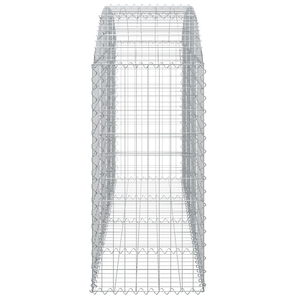 vidaXL Arched Gabion Basket 200x50x100/120 cm Galvanised Iron
