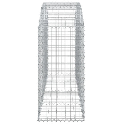 vidaXL Arched Gabion Basket 200x50x100/120 cm Galvanised Iron