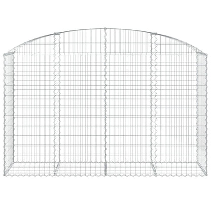 vidaXL Arched Gabion Basket 200x50x120/140 cm Galvanised Iron
