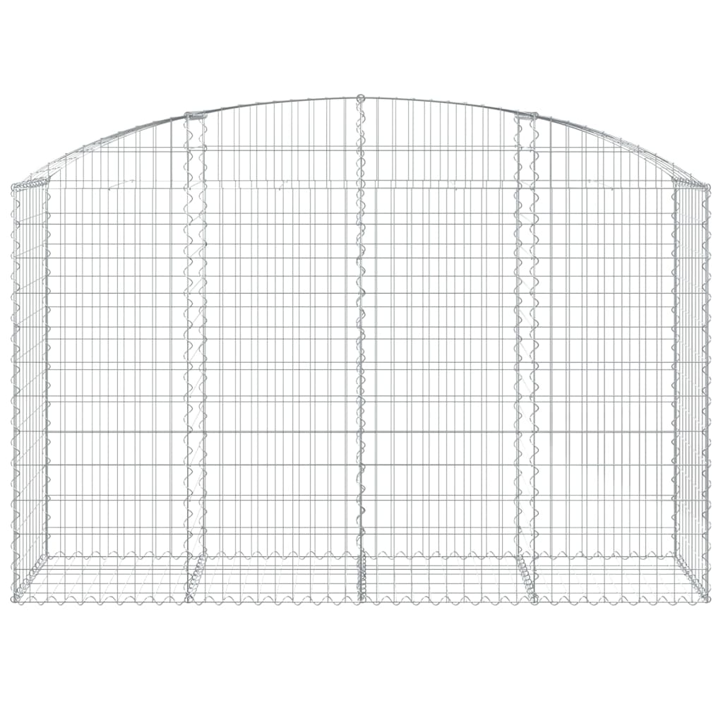 vidaXL Arched Gabion Basket 200x50x120/140 cm Galvanised Iron