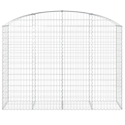 vidaXL Arched Gabion Basket 200x50x140/160 cm Galvanised Iron