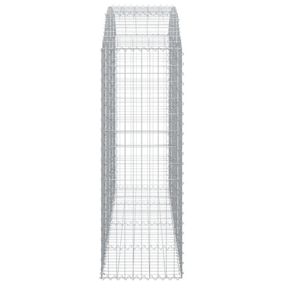 vidaXL Arched Gabion Basket 200x50x140/160 cm Galvanised Iron