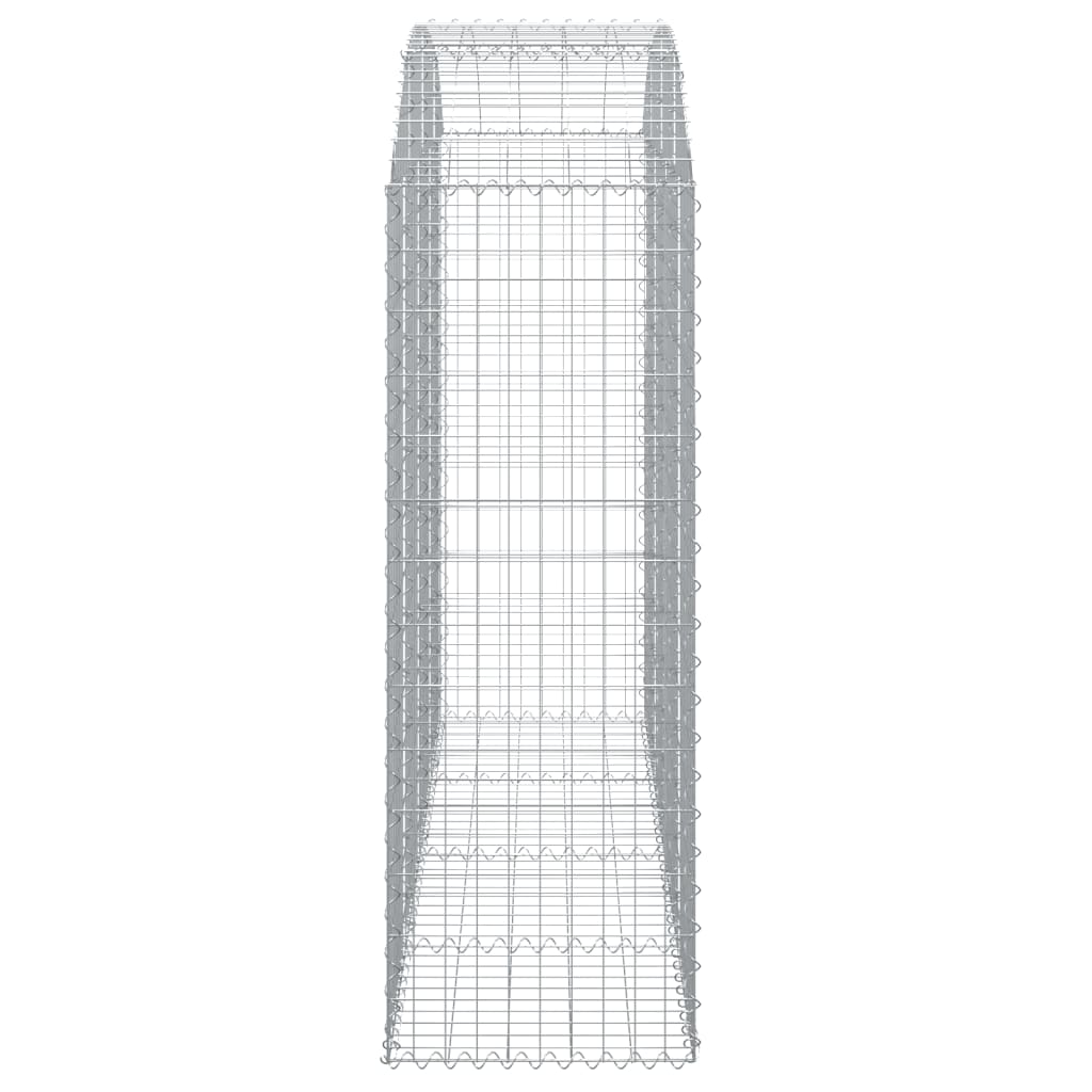 vidaXL Arched Gabion Basket 200x50x140/160 cm Galvanised Iron
