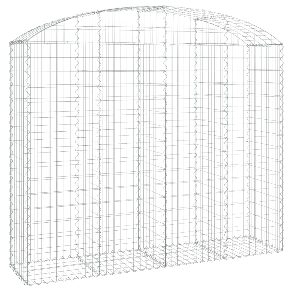 vidaXL Arched Gabion Basket 200x50x160/180 cm Galvanised Iron