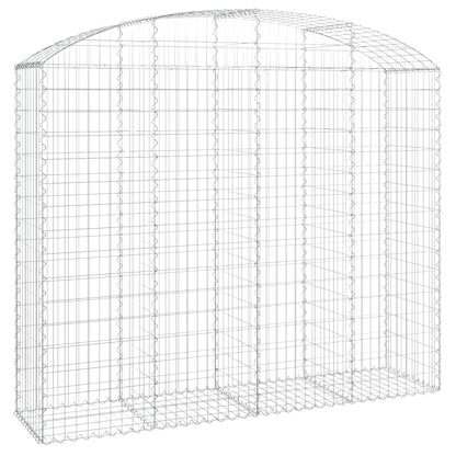 vidaXL Arched Gabion Basket 200x50x160/180 cm Galvanised Iron