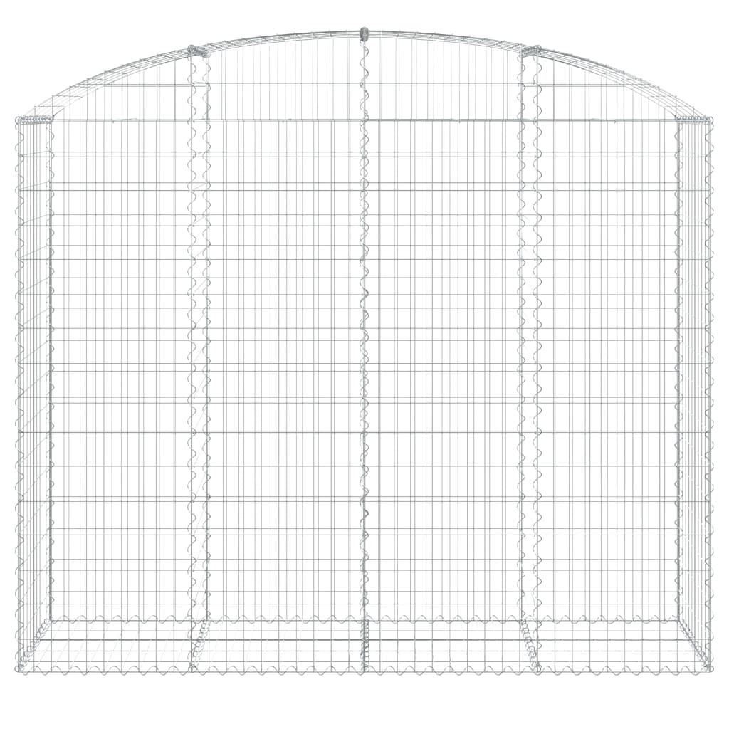 vidaXL Arched Gabion Basket 200x50x160/180 cm Galvanised Iron