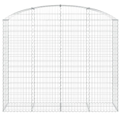 vidaXL Arched Gabion Basket 200x50x160/180 cm Galvanised Iron