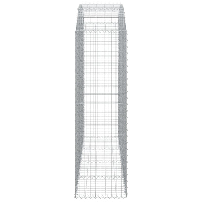 vidaXL Arched Gabion Basket 200x50x160/180 cm Galvanised Iron
