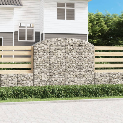 vidaXL Arched Gabion Basket 200x50x160/180 cm Galvanised Iron