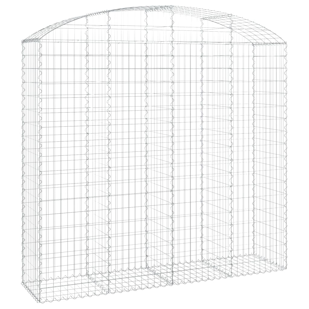 vidaXL Arched Gabion Basket 200x50x180/200 cm Galvanised Iron