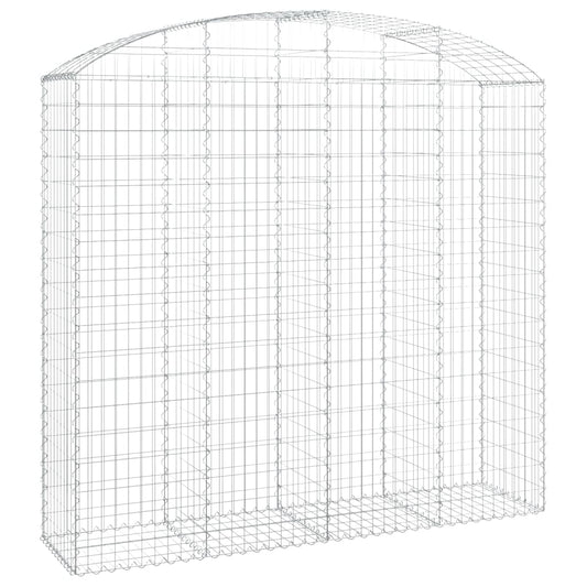 vidaXL Arched Gabion Basket 200x50x180/200 cm Galvanised Iron