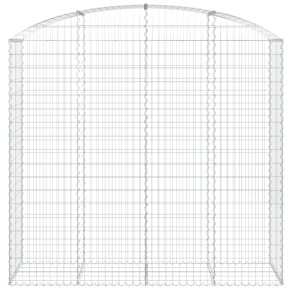 vidaXL Arched Gabion Basket 200x50x180/200 cm Galvanised Iron