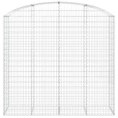 vidaXL Arched Gabion Basket 200x50x180/200 cm Galvanised Iron