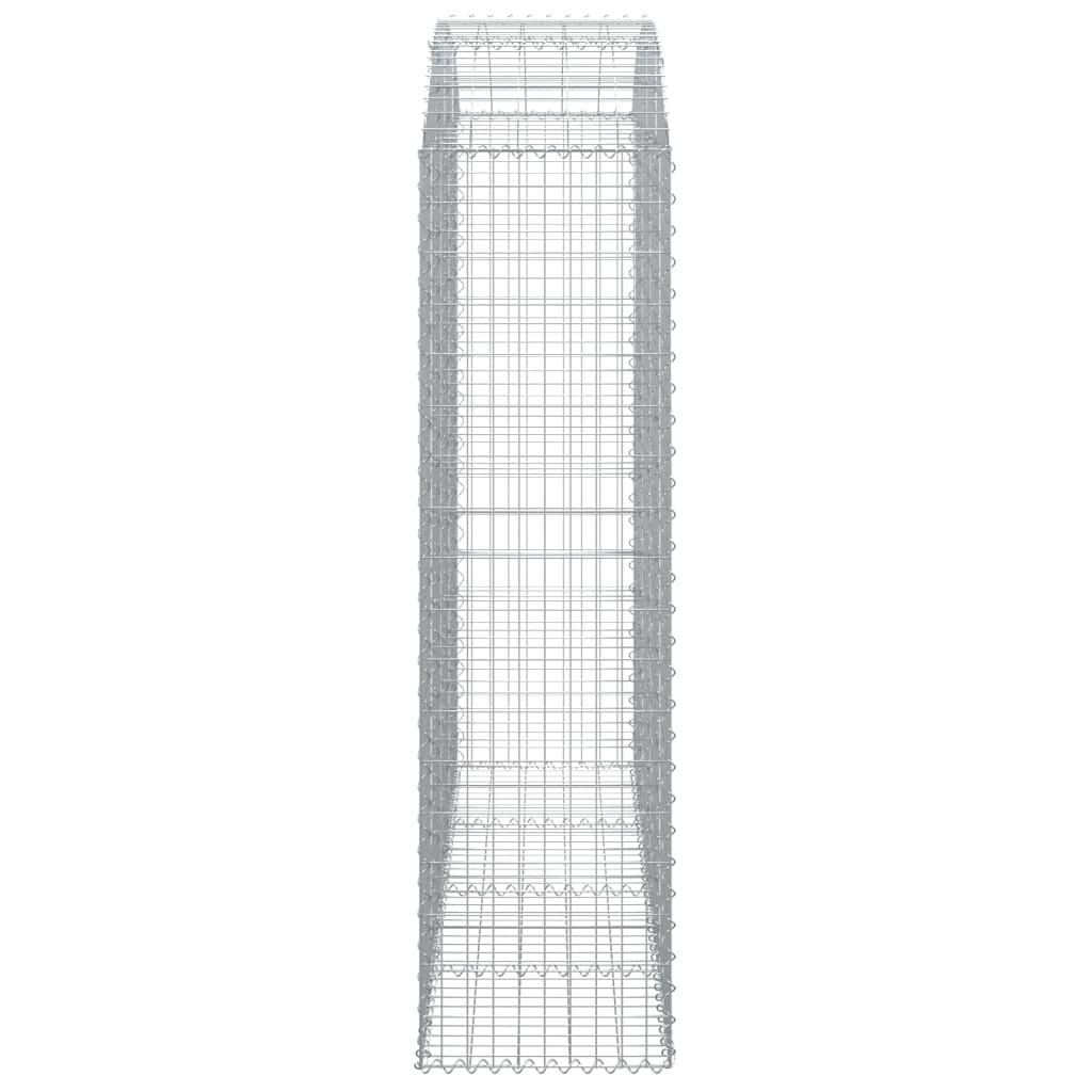 vidaXL Arched Gabion Basket 200x50x180/200 cm Galvanised Iron