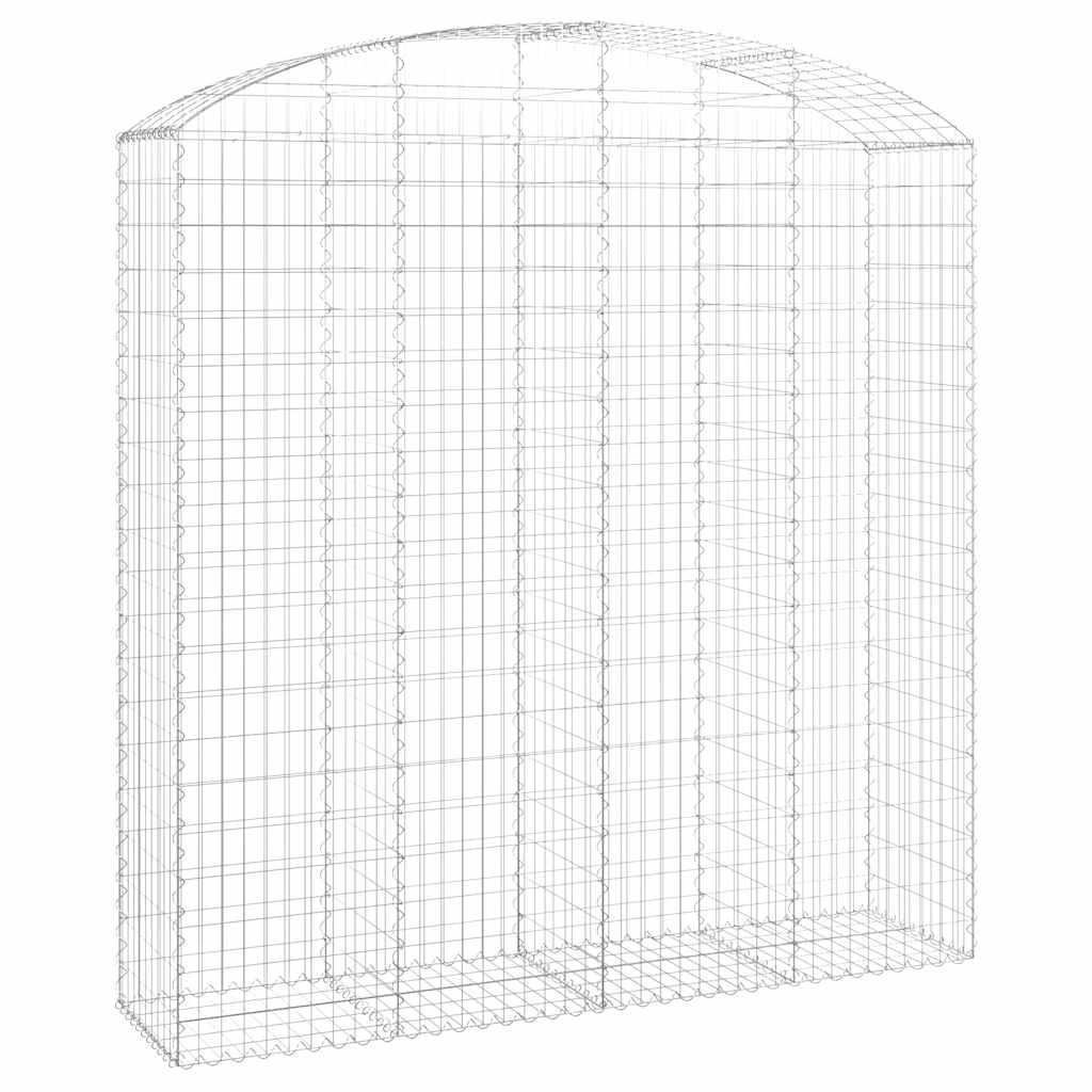vidaXL Arched Gabion Basket 200x50x200/220 cm Galvanised Iron