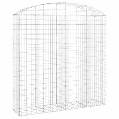 vidaXL Arched Gabion Basket 200x50x200/220 cm Galvanised Iron