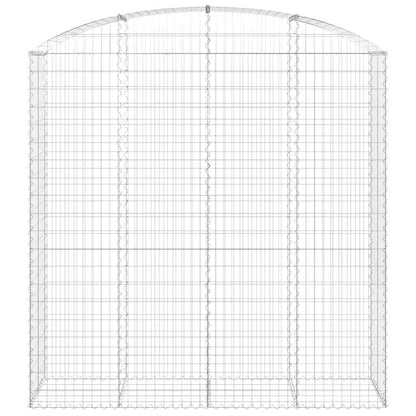 vidaXL Arched Gabion Basket 200x50x200/220 cm Galvanised Iron