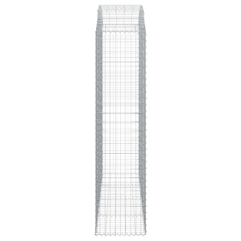 vidaXL Arched Gabion Basket 200x50x200/220 cm Galvanised Iron