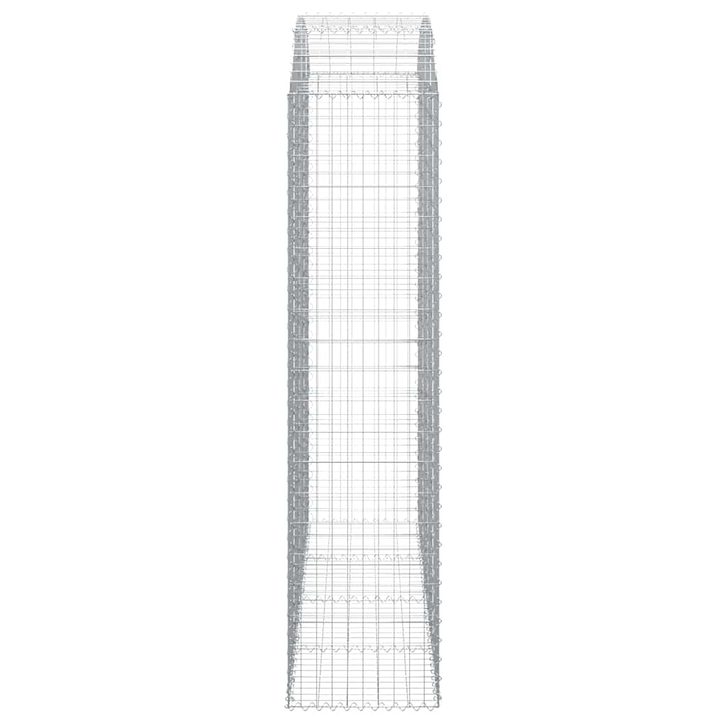 vidaXL Arched Gabion Basket 200x50x200/220 cm Galvanised Iron