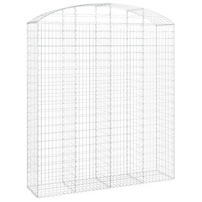 vidaXL Arched Gabion Basket 200x50x220/240 cm Galvanised Iron
