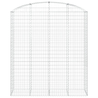vidaXL Arched Gabion Basket 200x50x220/240 cm Galvanised Iron