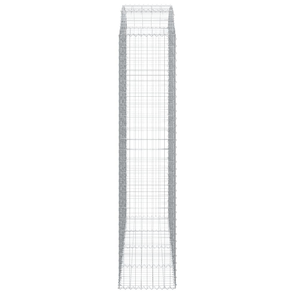 vidaXL Arched Gabion Basket 200x50x220/240 cm Galvanised Iron