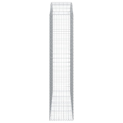 vidaXL Arched Gabion Basket 200x50x220/240 cm Galvanised Iron