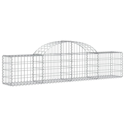 vidaXL Arched Gabion Basket 200x30x40/60 cm Galvanised Iron