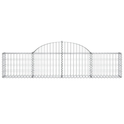 vidaXL Arched Gabion Basket 200x30x40/60 cm Galvanised Iron