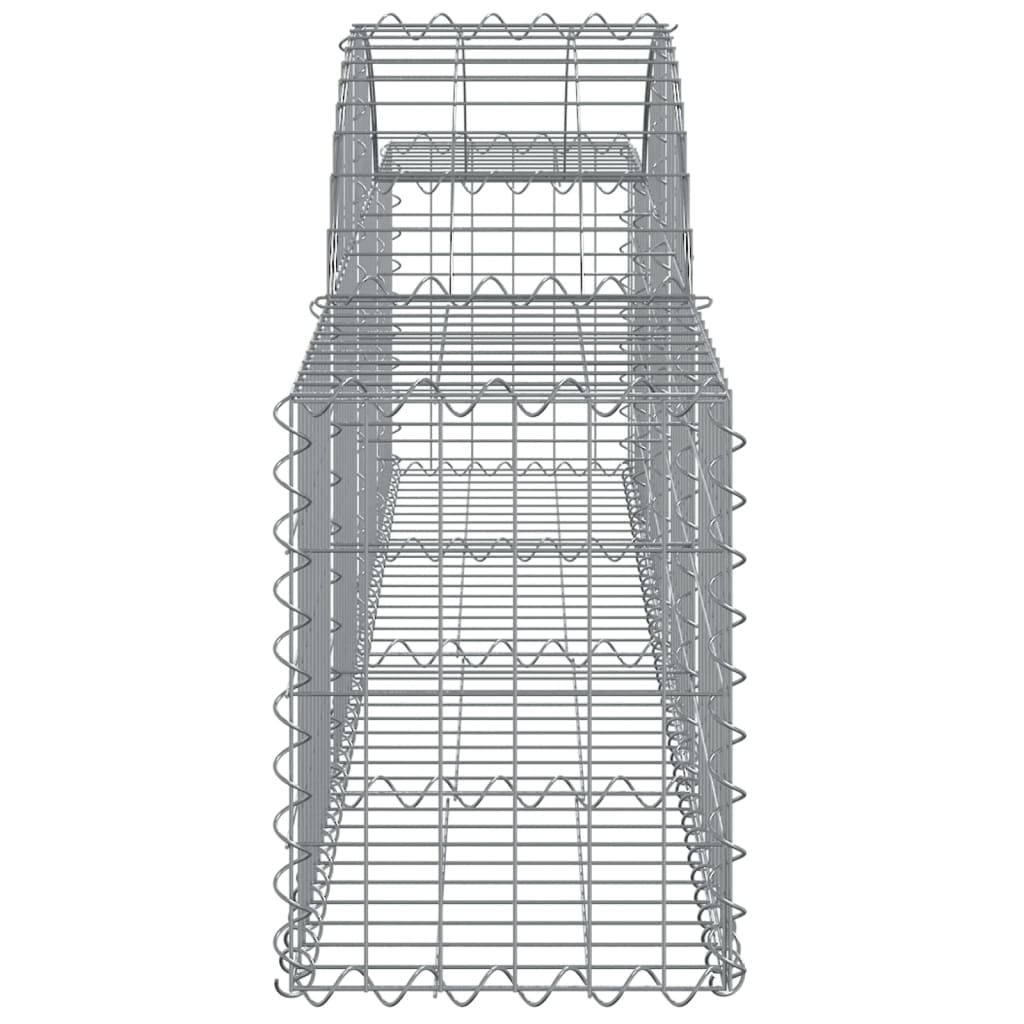 vidaXL Arched Gabion Basket 200x30x40/60 cm Galvanised Iron