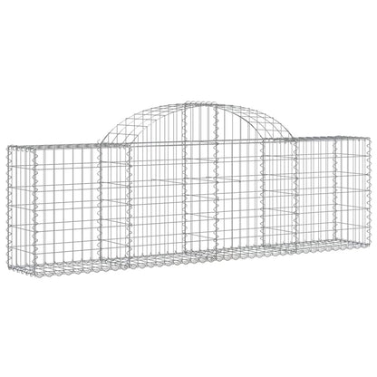 vidaXL Arched Gabion Basket 200x30x60/80 cm Galvanised Iron