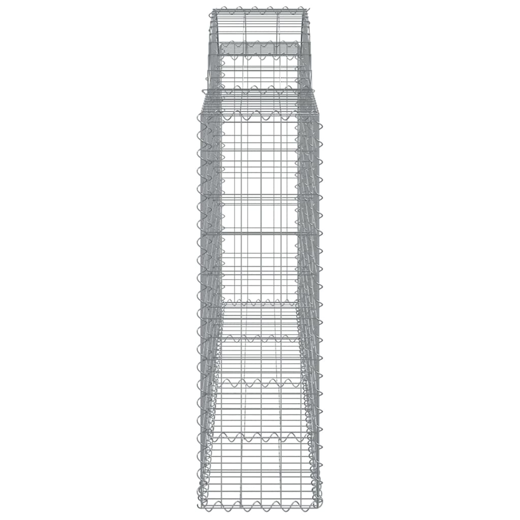 vidaXL Arched Gabion Basket 200x30x100/120 cm Galvanised Iron