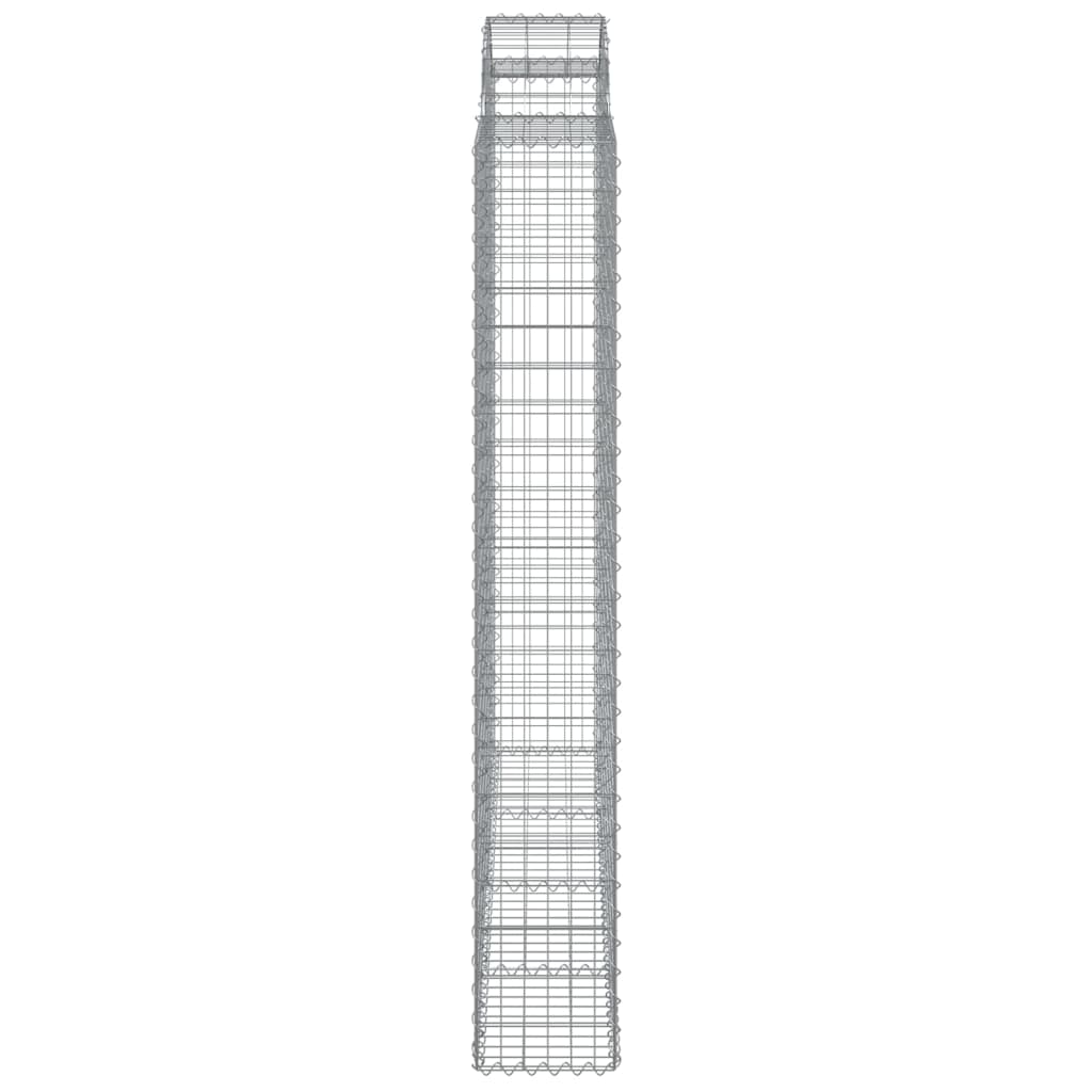 vidaXL Arched Gabion Basket 200x30x200/220 cm Galvanised Iron