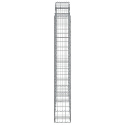 vidaXL Arched Gabion Basket 200x30x200/220 cm Galvanised Iron