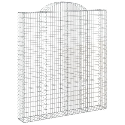 vidaXL Arched Gabion Basket 200x30x220/240 cm Galvanised Iron