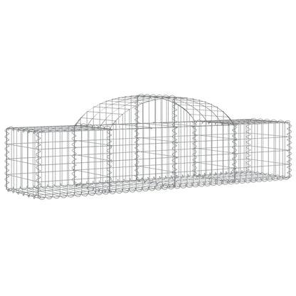 vidaXL Arched Gabion Basket 200x50x40/60 cm Galvanised Iron