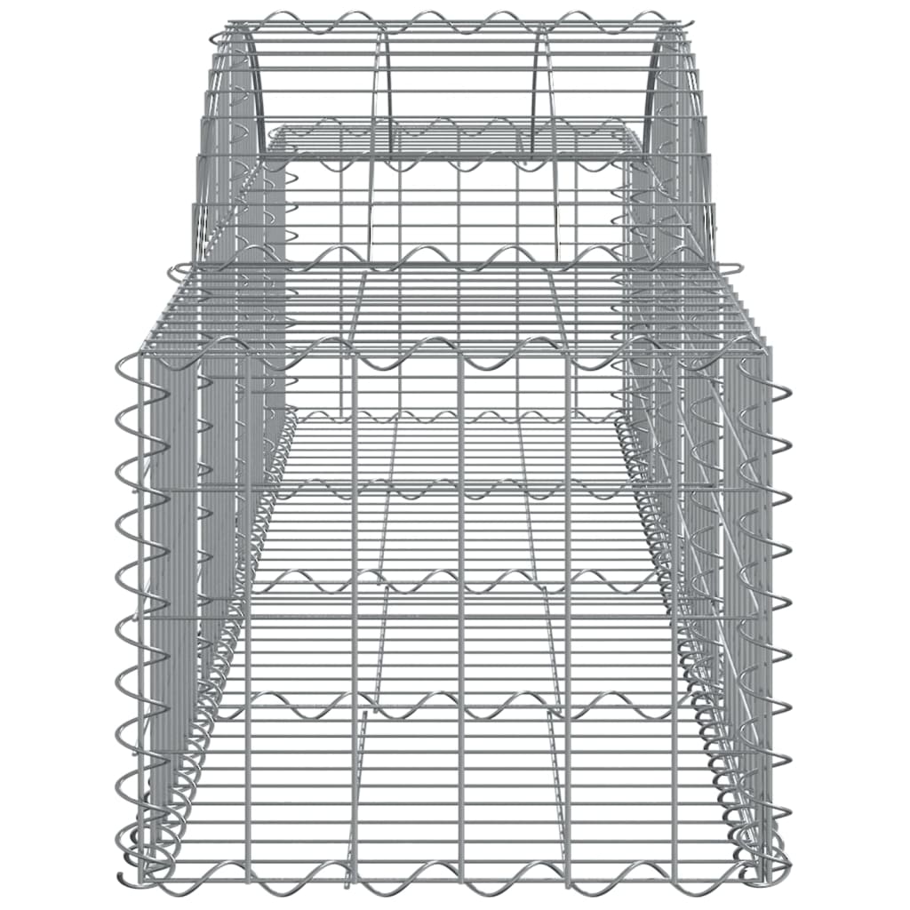 vidaXL Arched Gabion Basket 200x50x40/60 cm Galvanised Iron