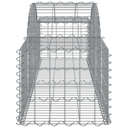 vidaXL Arched Gabion Basket 200x50x40/60 cm Galvanised Iron