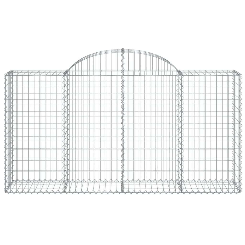 vidaXL Arched Gabion Basket 200x50x100/120 cm Galvanised Iron