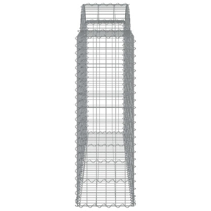 vidaXL Arched Gabion Basket 200x50x120/140 cm Galvanised Iron